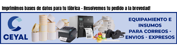 Imprimimos bases de datos para tu fábrica - Resolvemos tu pedido a la brevedad!