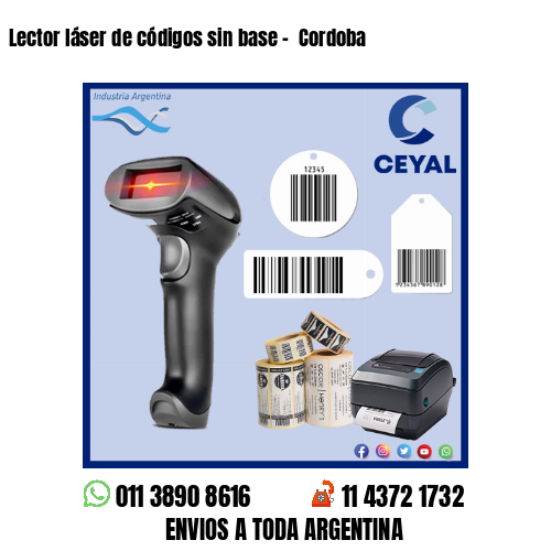 Lector láser de códigos sin base –  Cordoba