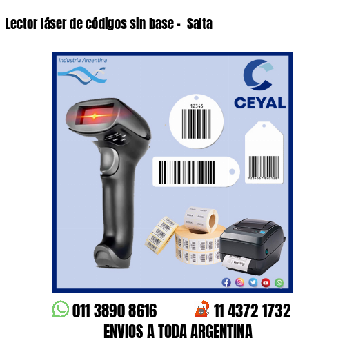 Lector láser de códigos sin base –  Salta