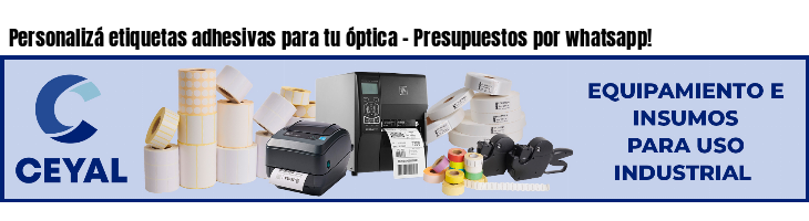 Personalizá etiquetas adhesivas para tu óptica - Presupuestos por whatsapp!