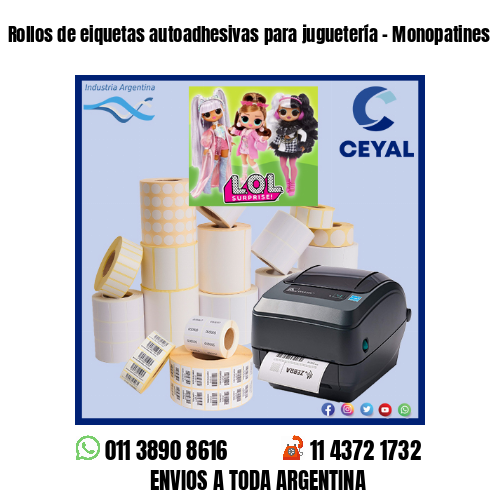 Rollos de eiquetas autoadhesivas para juguetería – Monopatines