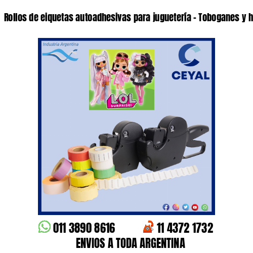 Rollos de eiquetas autoadhesivas para juguetería – Toboganes y hamacas