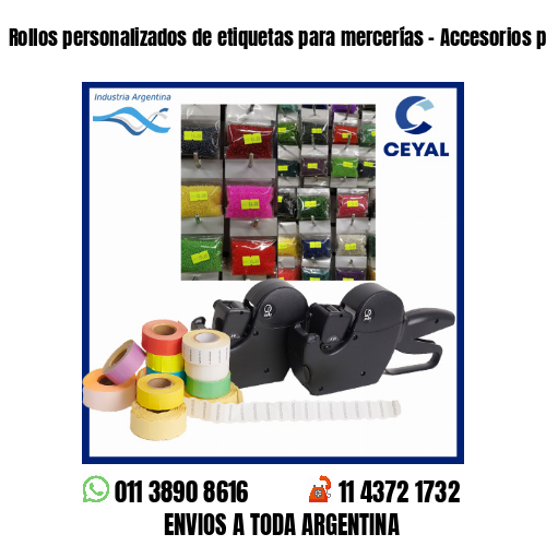 Rollos personalizados de etiquetas para mercerías – Accesorios para bijouterie