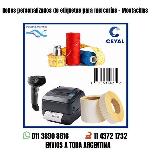 Rollos personalizados de etiquetas para mercerías – Mostacillas