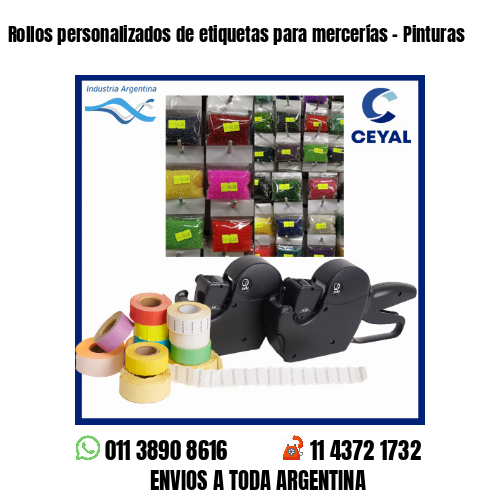 Rollos personalizados de etiquetas para mercerías – Pinturas
