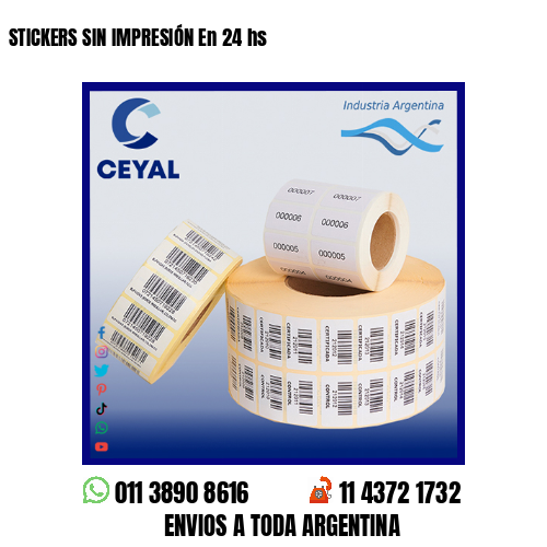 STICKERS SIN IMPRESIÓN En 24 hs