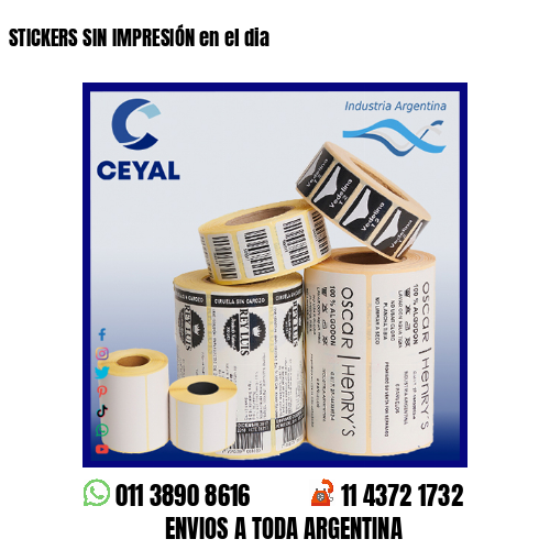 STICKERS SIN IMPRESIÓN en el dia