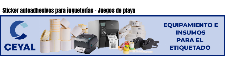 Sticker autoadhesivos para jugueterías - Juegos de playa