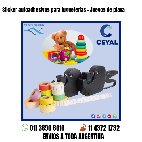 Sticker autoadhesivos para jugueterías – Juegos de playa