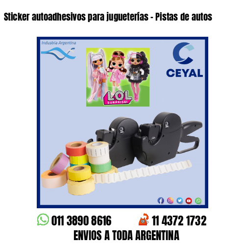 Sticker autoadhesivos para jugueterías – Pistas de autos