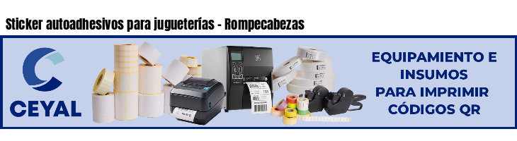 Sticker autoadhesivos para jugueterías - Rompecabezas