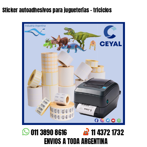 Sticker autoadhesivos para jugueterías – triciclos