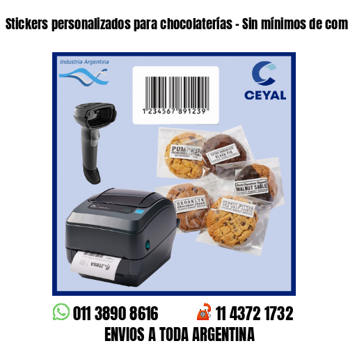 Stickers personalizados para chocolaterías – Sin mínimos de compra!