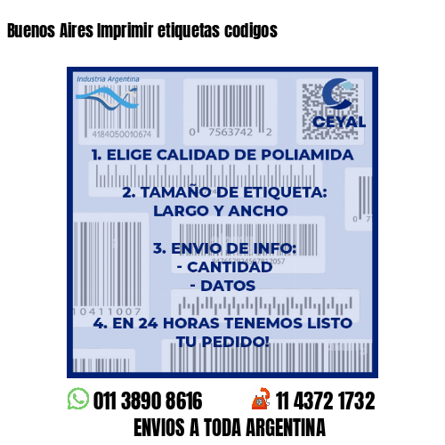 Buenos Aires Imprimir etiquetas codigos