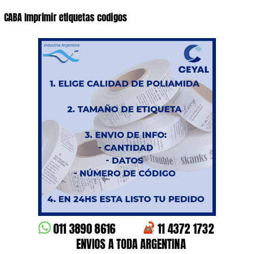 CABA Imprimir etiquetas codigos