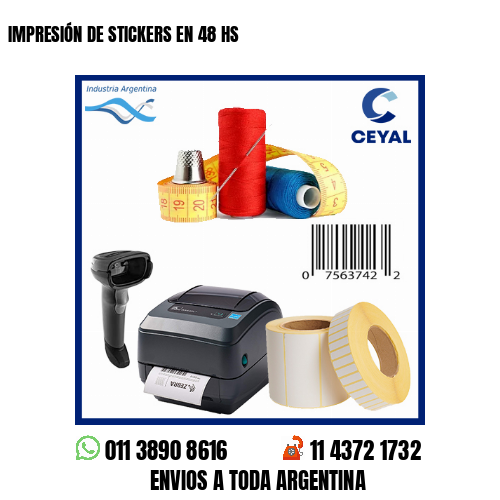 IMPRESIÓN DE STICKERS EN 48 HS