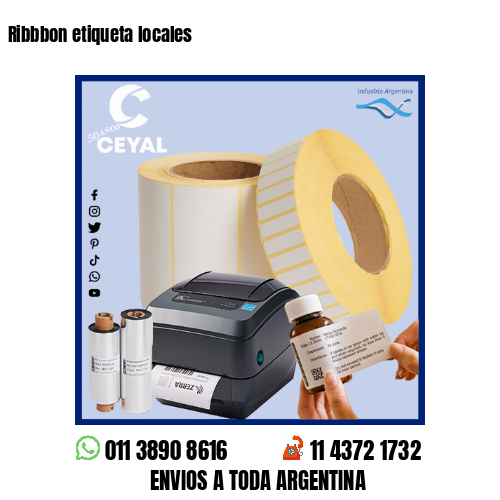 Ribbbon etiqueta locales