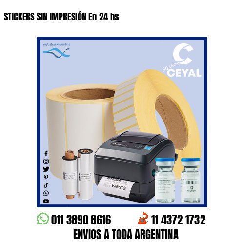 STICKERS SIN IMPRESIÓN En 24 hs