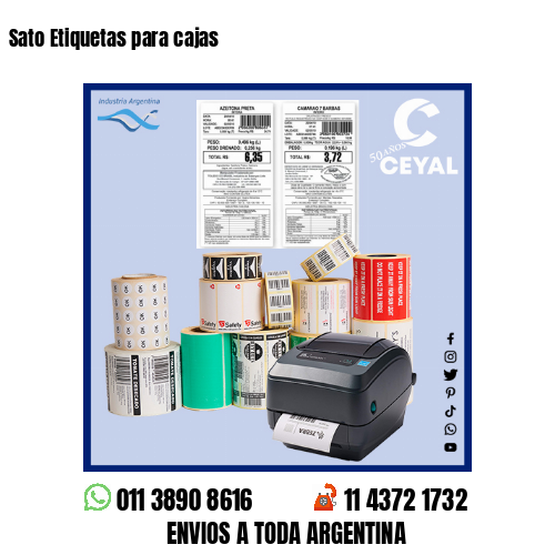 Sato Etiquetas para cajas