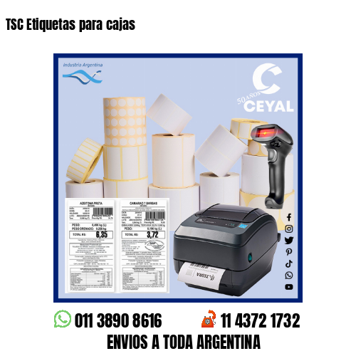 TSC Etiquetas para cajas