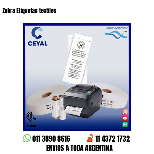 Zebra Etiquetas textiles