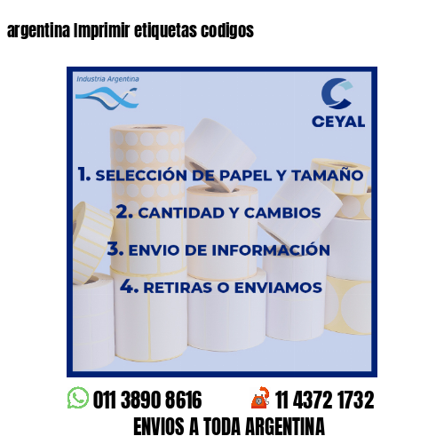 argentina Imprimir etiquetas codigos