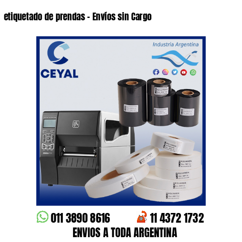 etiquetado de prendas – Envíos sin Cargo