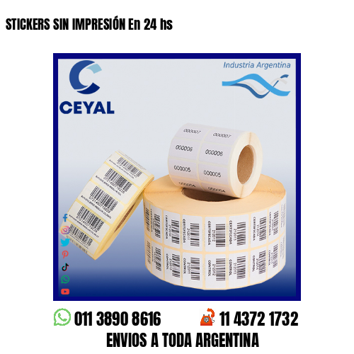 STICKERS SIN IMPRESIÓN En 24 hs