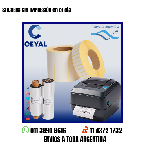 STICKERS SIN IMPRESIÓN en el dia