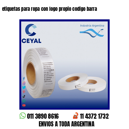 etiquetas para ropa con logo propio codigo barra