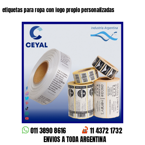 etiquetas para ropa con logo propio personalizadas