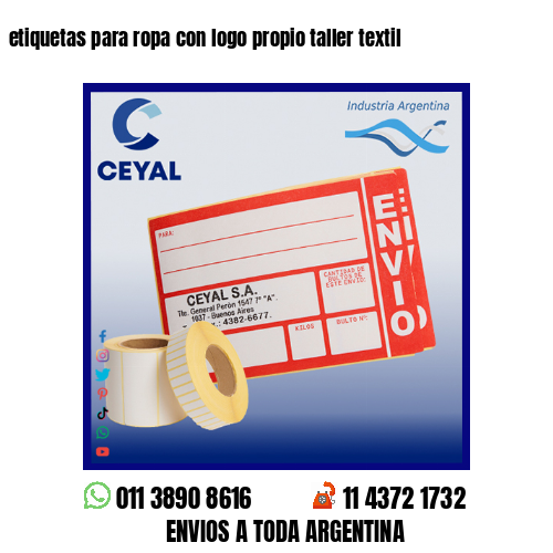 etiquetas para ropa con logo propio taller textil