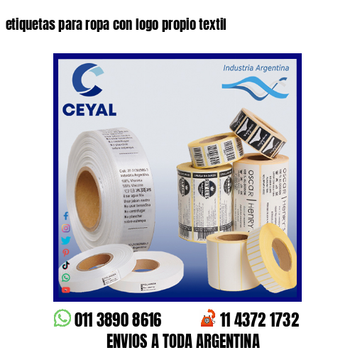 etiquetas para ropa con logo propio textil