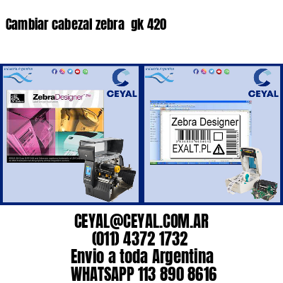 Cambiar cabezal zebra gk 420