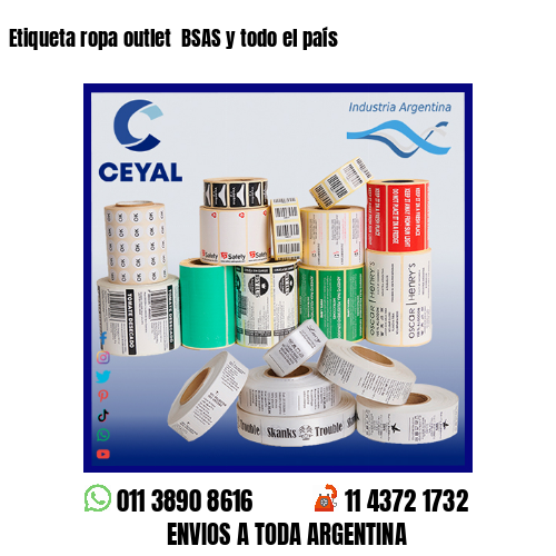 Etiqueta ropa outlet  BSAS y todo el país