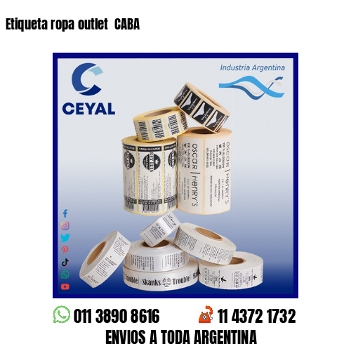 Etiqueta ropa outlet  CABA