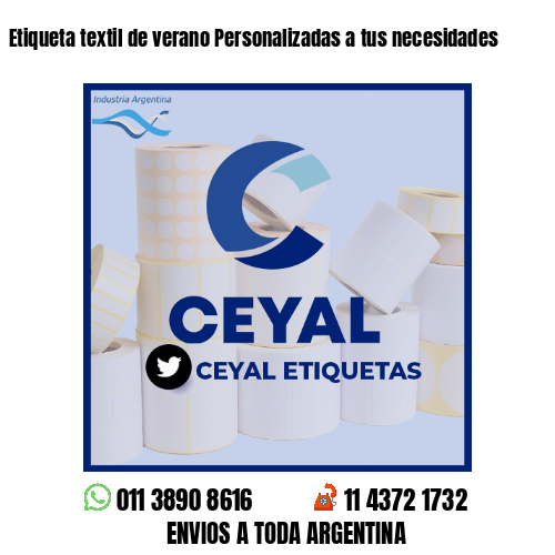 Etiqueta textil de verano Personalizadas a tus necesidades