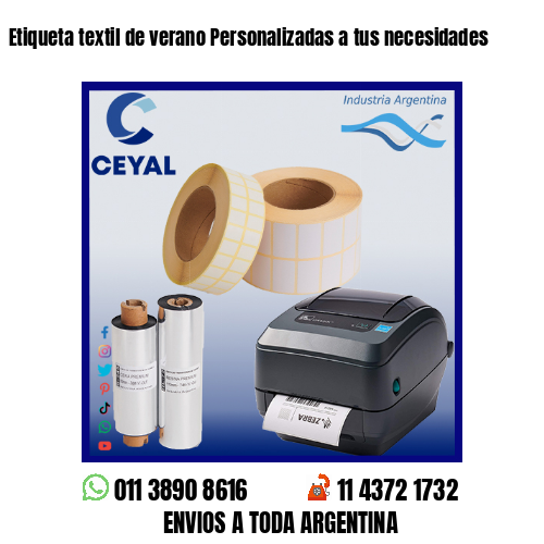 Etiqueta textil de verano Personalizadas a tus necesidades