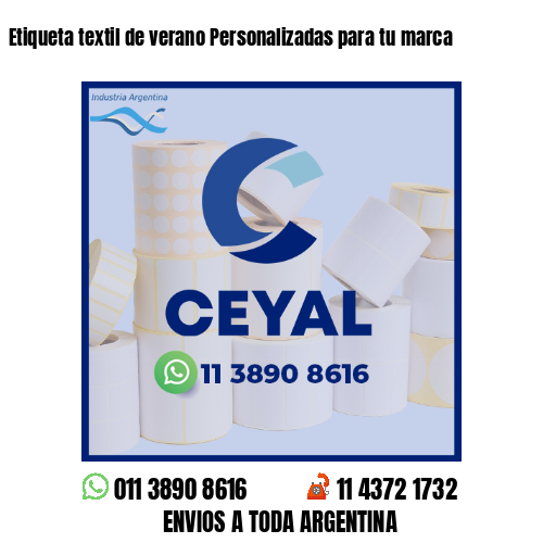 Etiqueta textil de verano Personalizadas para tu marca