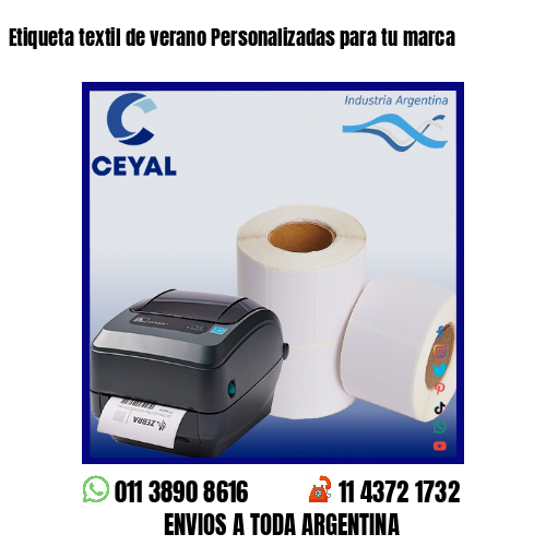 Etiqueta textil de verano Personalizadas para tu marca
