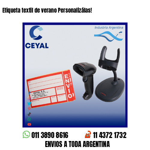 Etiqueta textil de verano Personalizálas!