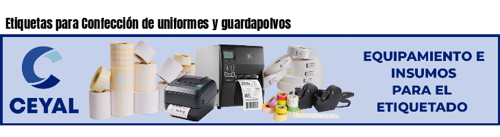 Etiquetas para Confección de uniformes y guardapolvos