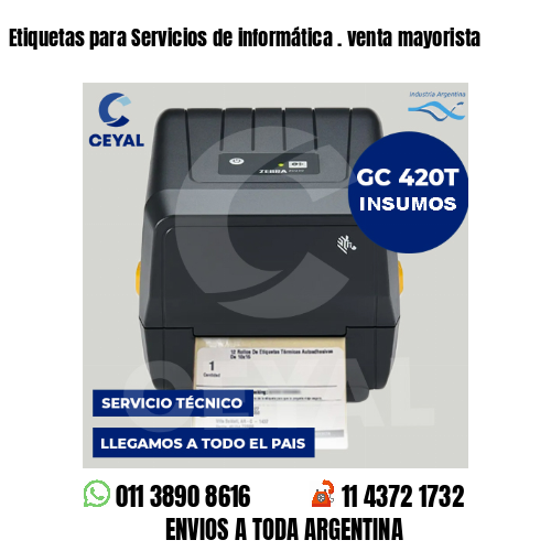 Etiquetas para Servicios de informática . venta mayorista