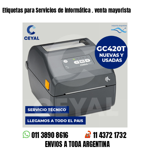 Etiquetas para Servicios de informática . venta mayorista