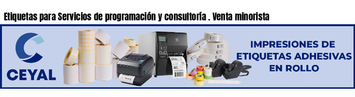 Etiquetas para Servicios de programación y consultoría . Venta minorista