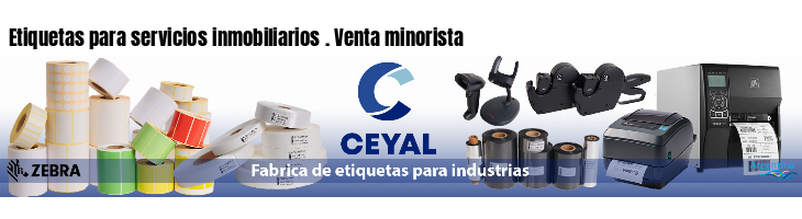 Etiquetas para servicios inmobiliarios . Venta minorista