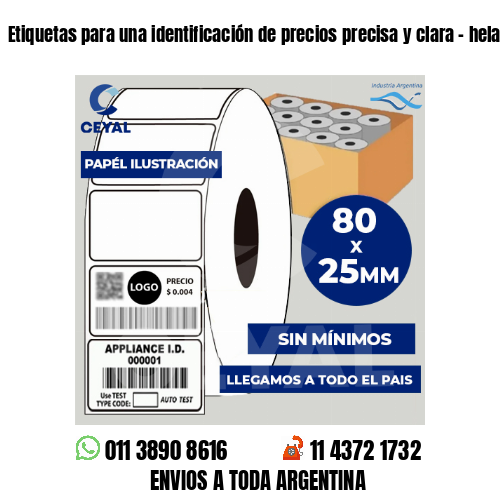 Etiquetas para una identificación de precios precisa y clara – heladeras
