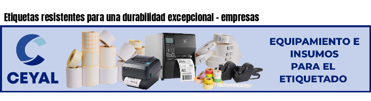 Etiquetas resistentes para una durabilidad excepcional - empresas
