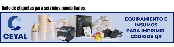 Rollo de etiquetas para servicios inmobiliarios