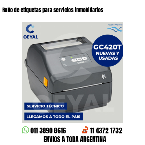 Rollo de etiquetas para servicios inmobiliarios
